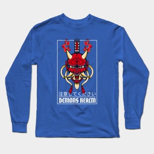 Oni Mask With Dagger Long Sleeve T-Shirt